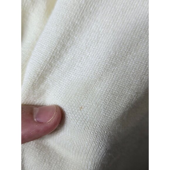 Apt. 9 Womens Beaded V-Neck Quarter Sleeve Sweater Plus Size 1X Stretch Solid - Picture 3 of 10